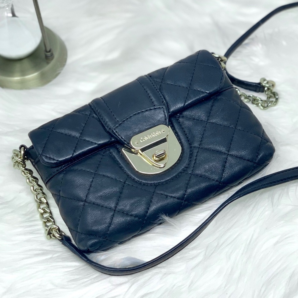 Calvin Klein Quilted Leather Crossbody Bag